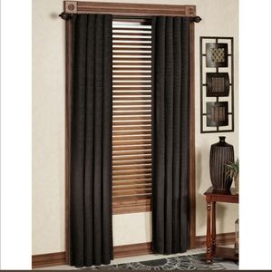 Sound Asleep Curtain Panel Black Room Darkening 84" black Viviana Tab